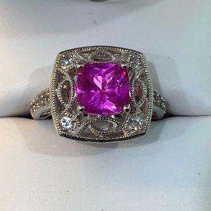 Pink Sapphire Designer Ring